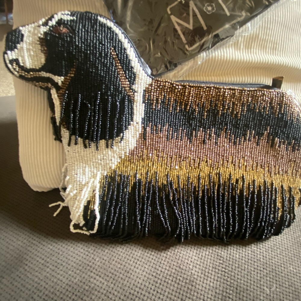 Mary Frances "Wanna Treat?" Beaded Fringe Bag